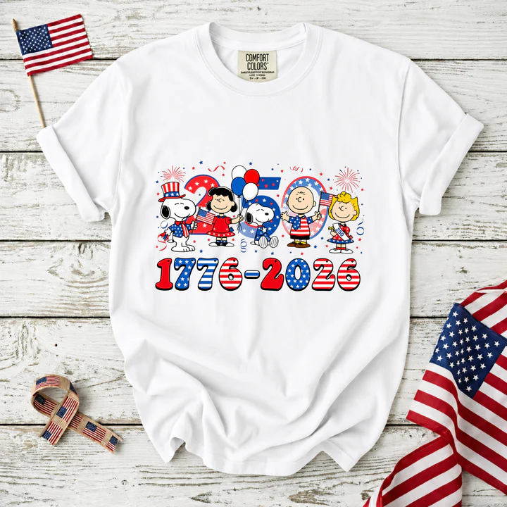 America 250 Years 1776-2026 Patriotic Friends Party T-Shirt