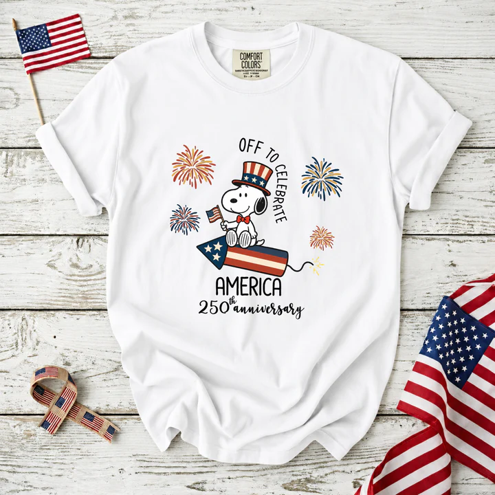 Off To Celebrate America 250th Anniversary Fireworks T-Shirt