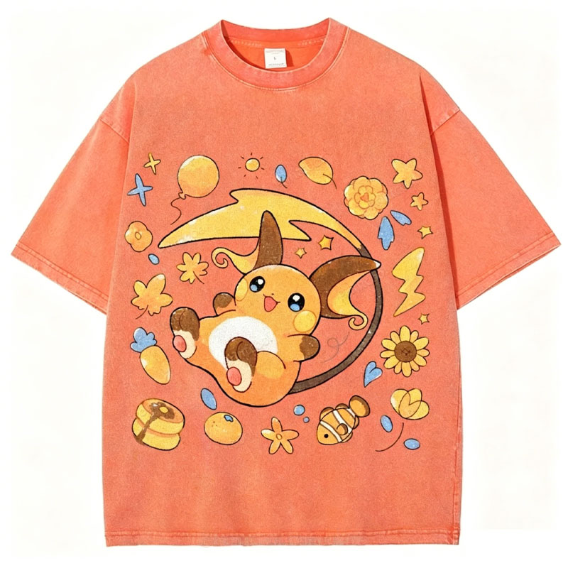 Pokémon Raichu Unisex Vintage Washed Tee