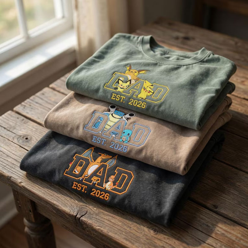 PokaDaD Embroidered Washed Shirt