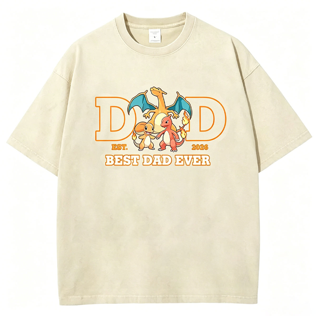 Custom Pokemon Dad Shirt with Kids Names