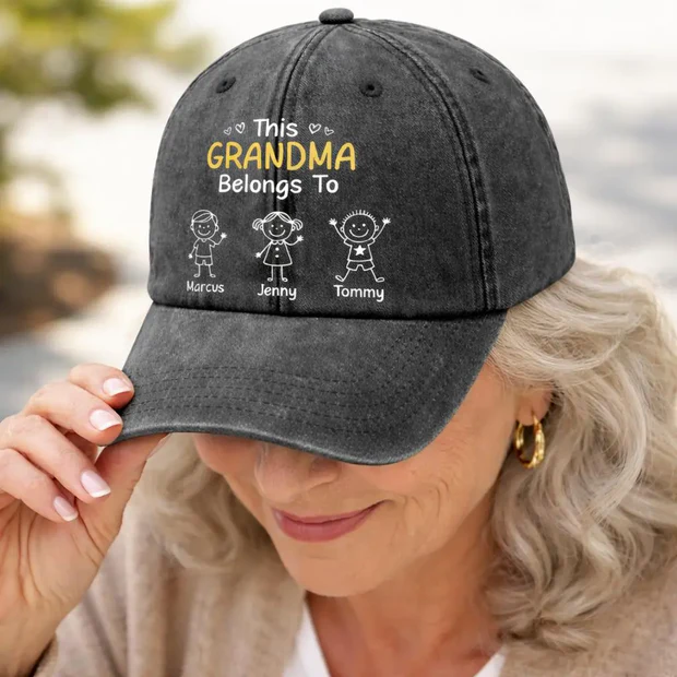 Grandma Belong To Custom Cap