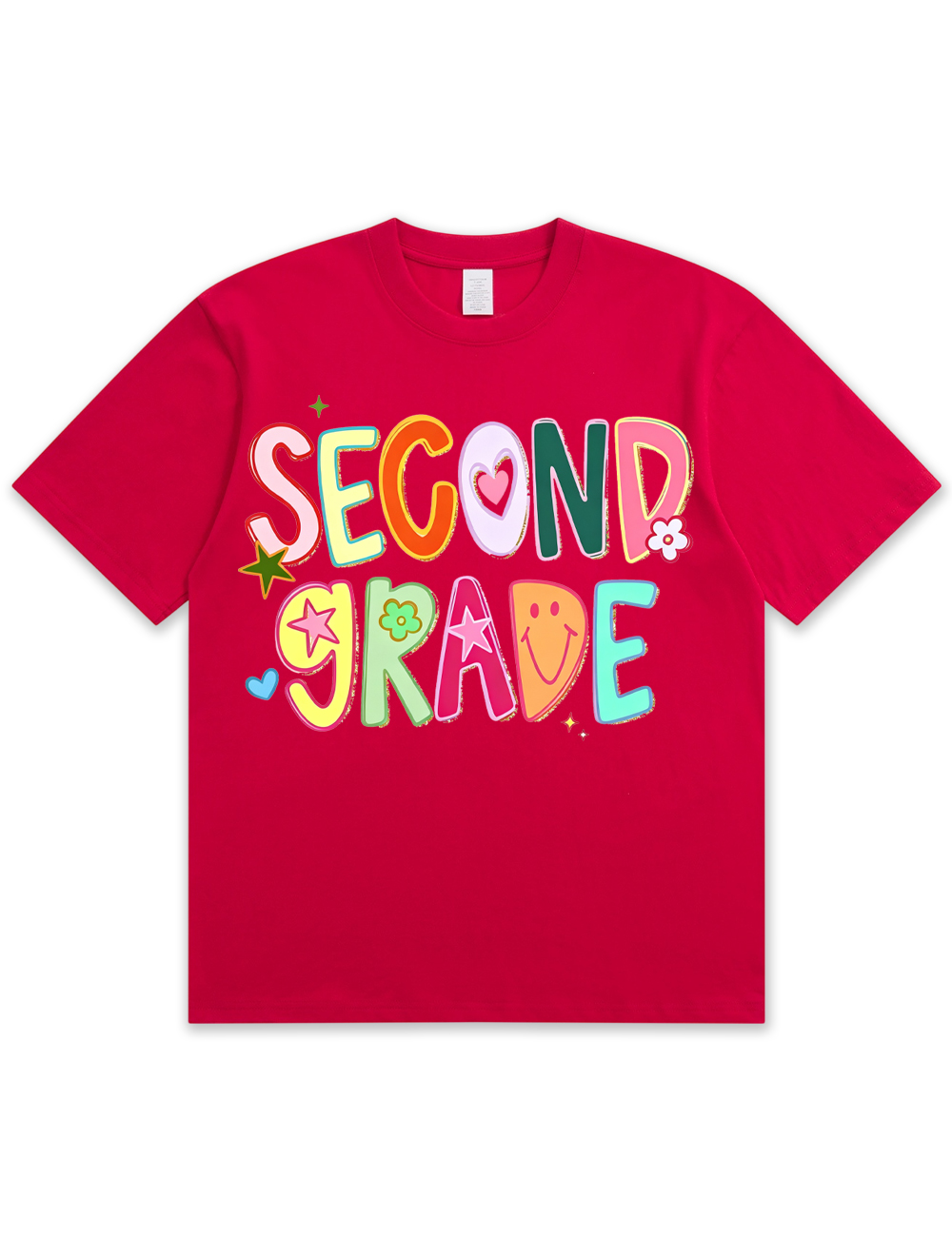 Preppy Hand Drawn Colorful Doodle Teacher Shirt