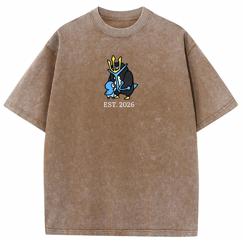 Cute Parent & Kid Empoleon Vintage Washed T-Shirt