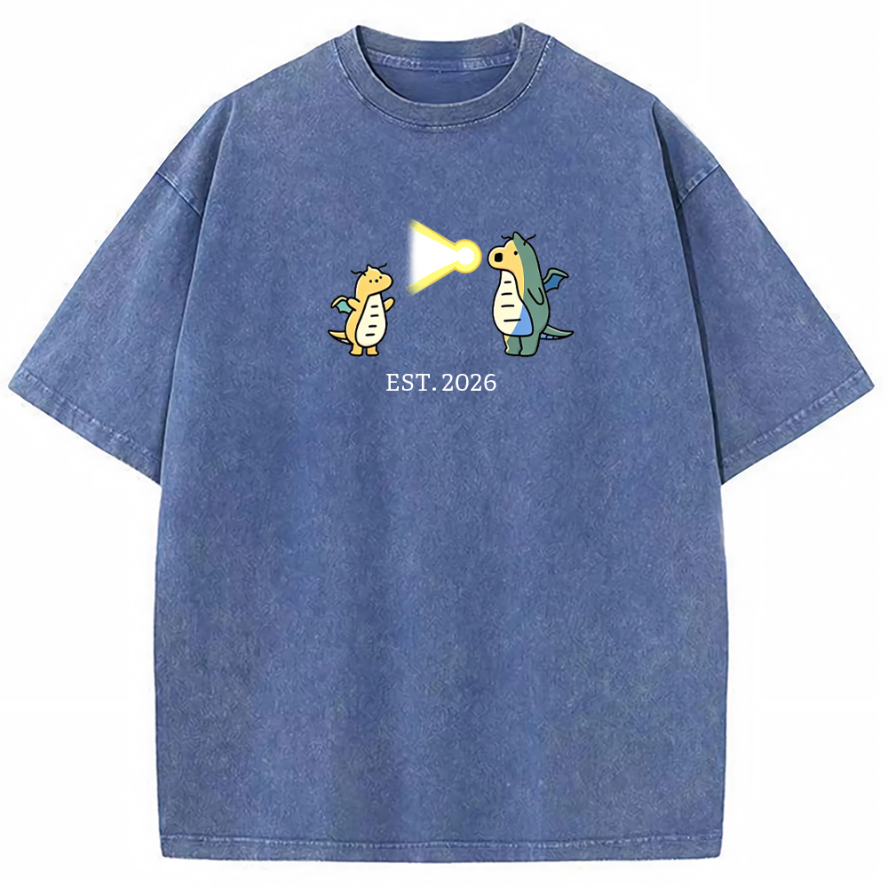 Cute Parent & Kid Dragonite Vintage Washed T-Shirt