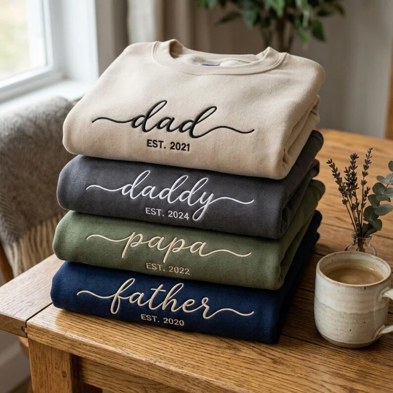 Custom Dad Embroidered Sweatshirt | Father's Day Gift