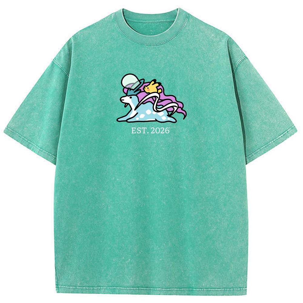 Cute Parent & Kid Quagsire Vintage Washed T-Shirt