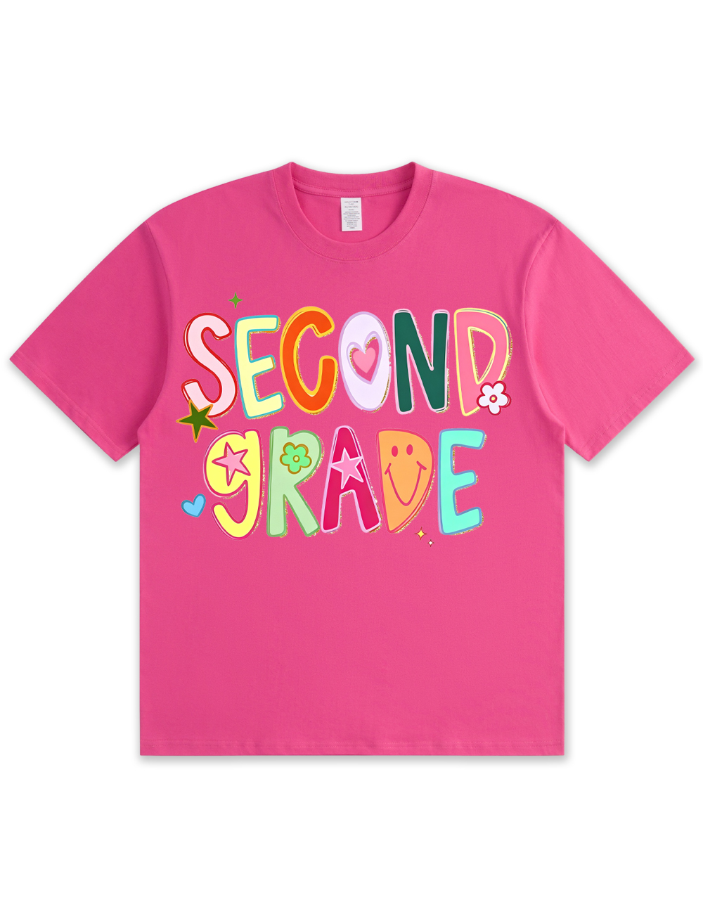 Preppy Hand Drawn Colorful Doodle Teacher Shirt