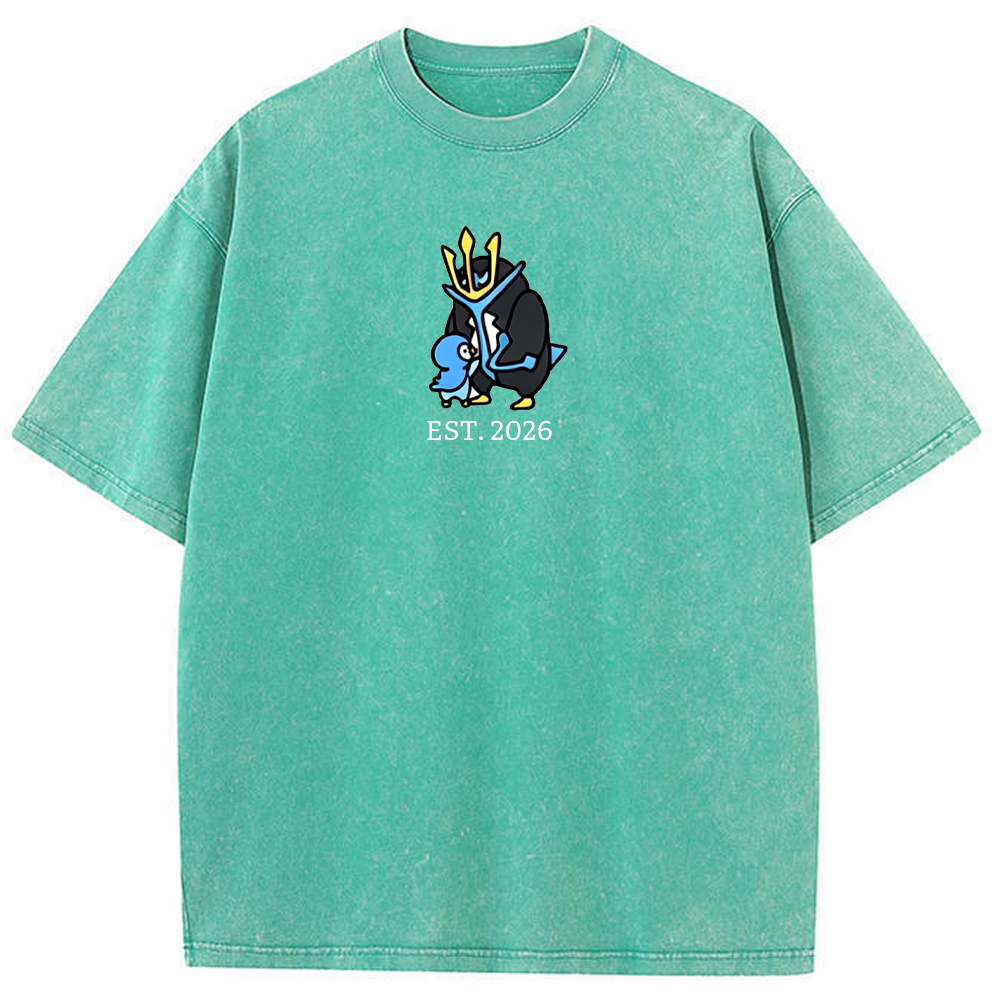 Cute Parent & Kid Empoleon Vintage Washed T-Shirt