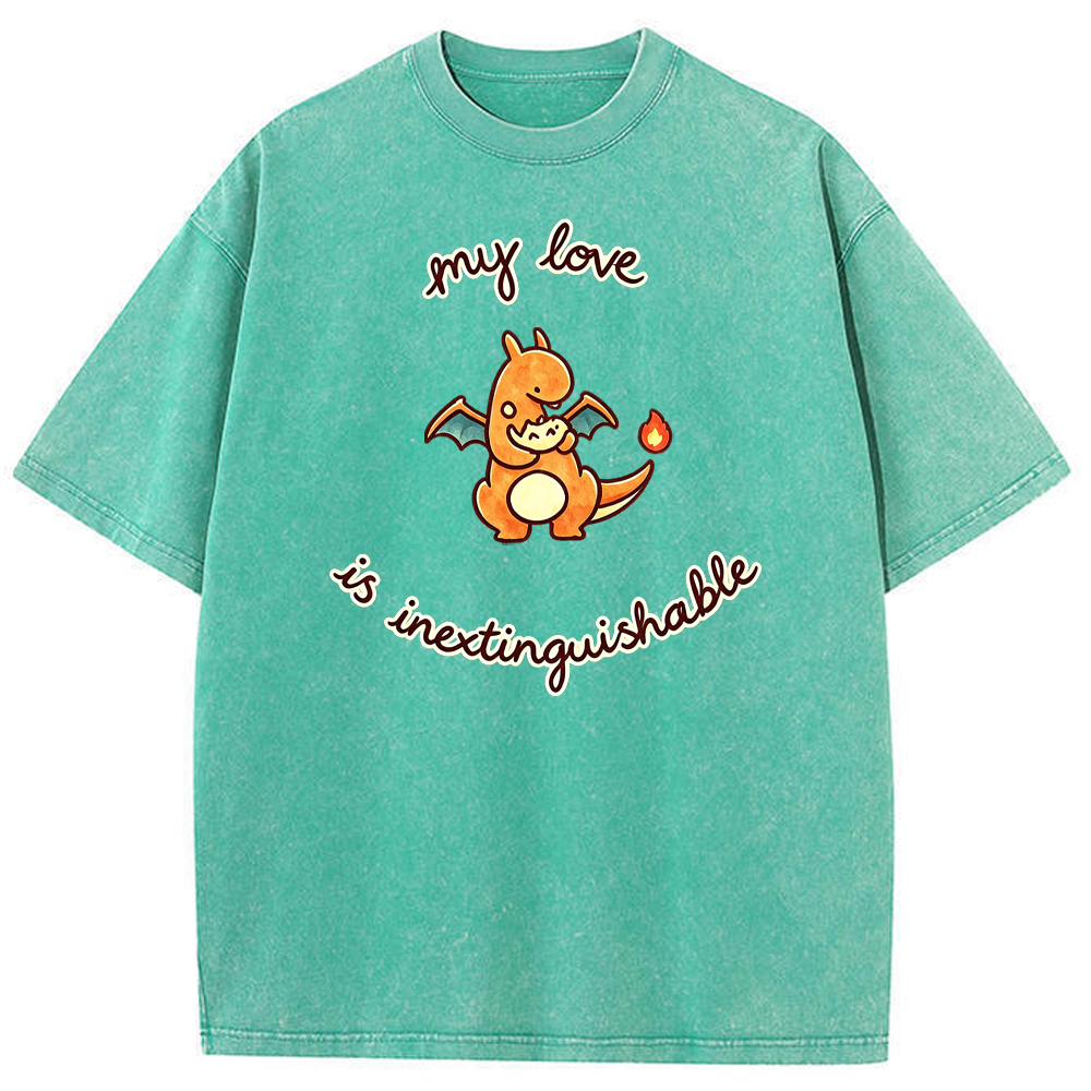 Inextinguishable Love Quote Vintage Washed T-Shirt