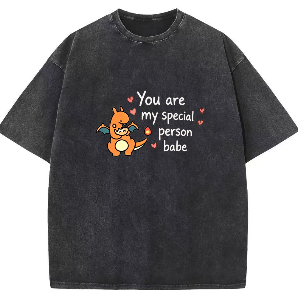 Parent & Kid You Are My Special Person Quote Custom Name EST. Year Vintage Washed T-Shirt | Pokemon Anime