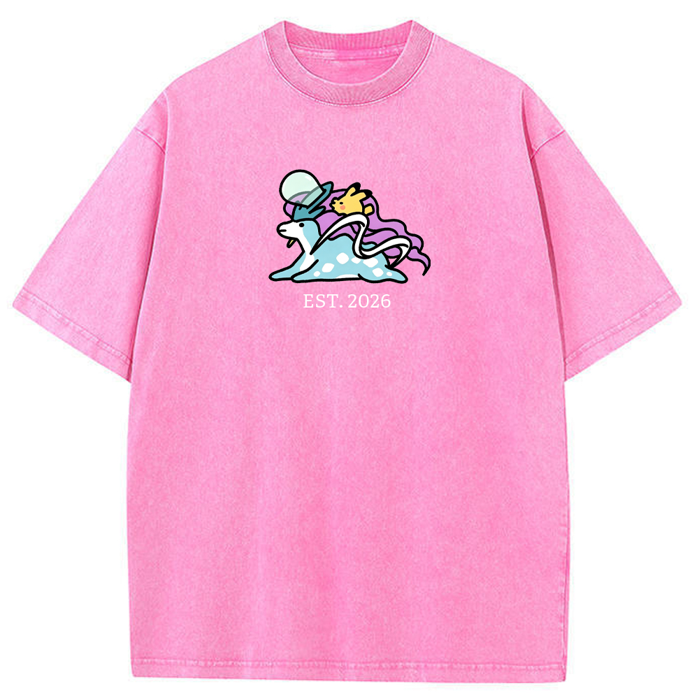 Cute Parent & Kid Quagsire Vintage Washed T-Shirt