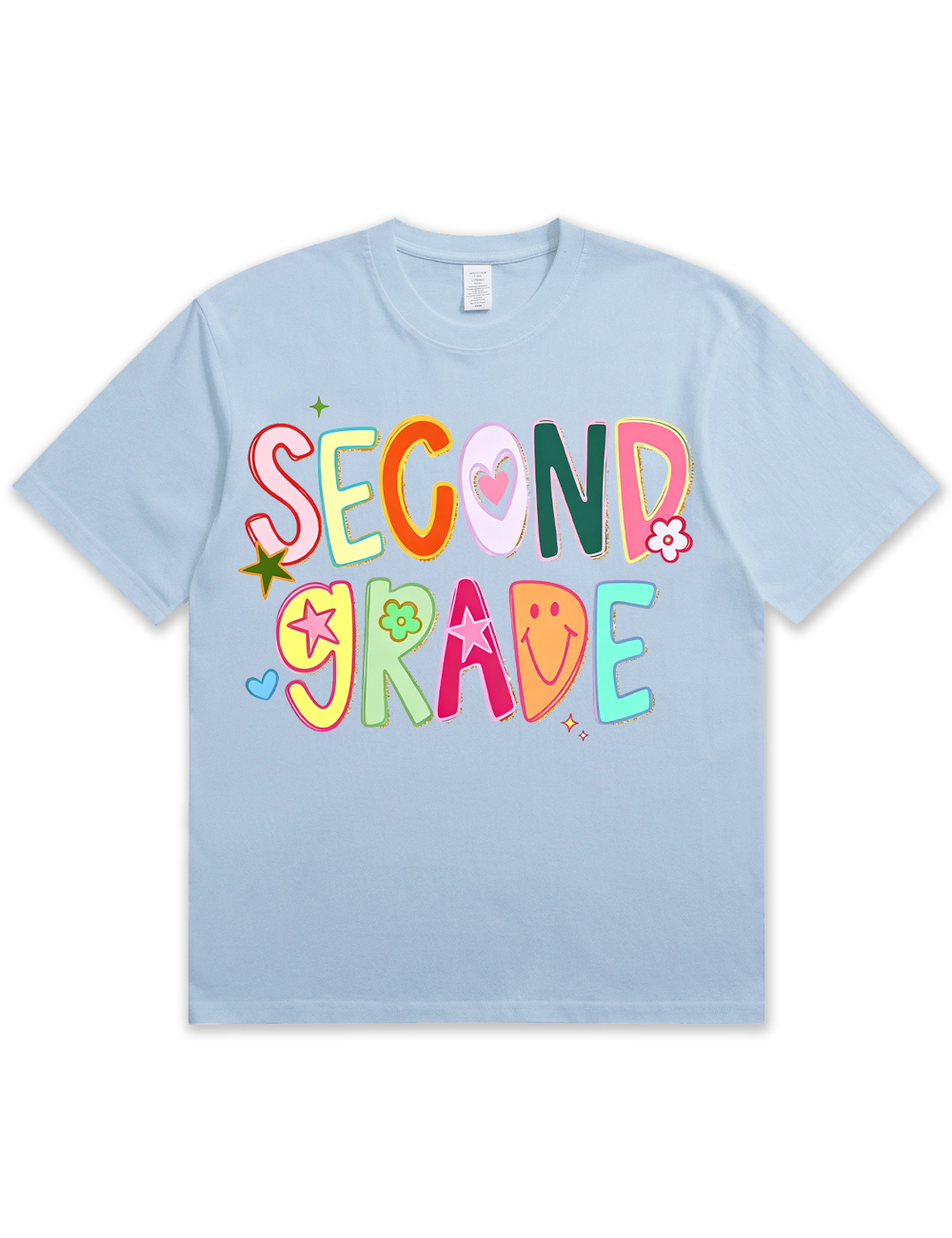Preppy Hand Drawn Colorful Doodle Teacher Shirt