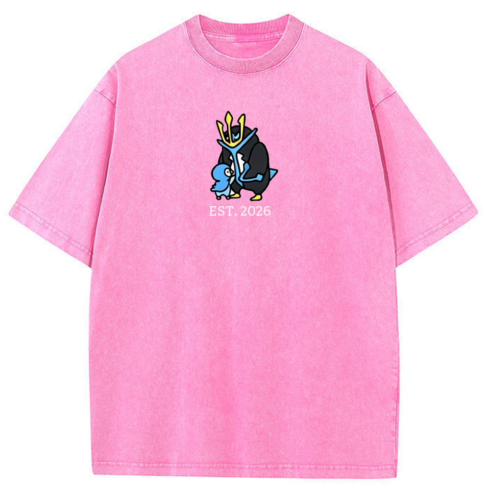 Cute Parent & Kid Empoleon Vintage Washed T-Shirt