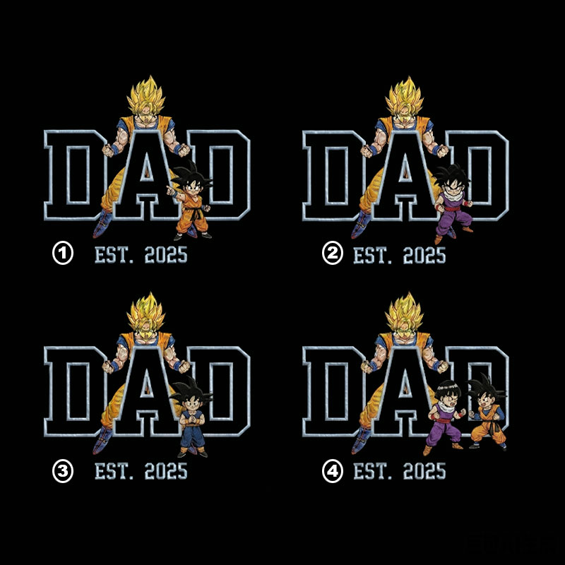 Custom Super Saiyan Dad Shirt, Personalized Anime Father's Day Gift
