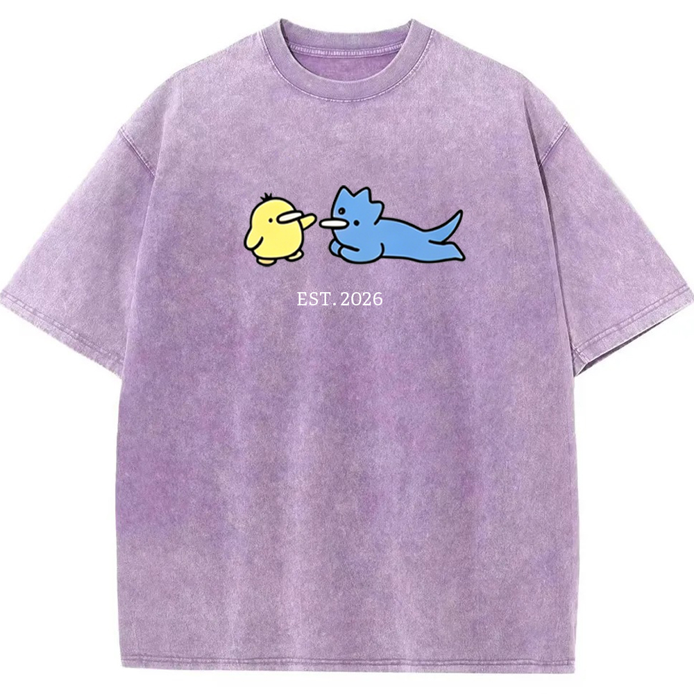 Cute Parent & Kid Remoraid Vintage Washed T-Shirt