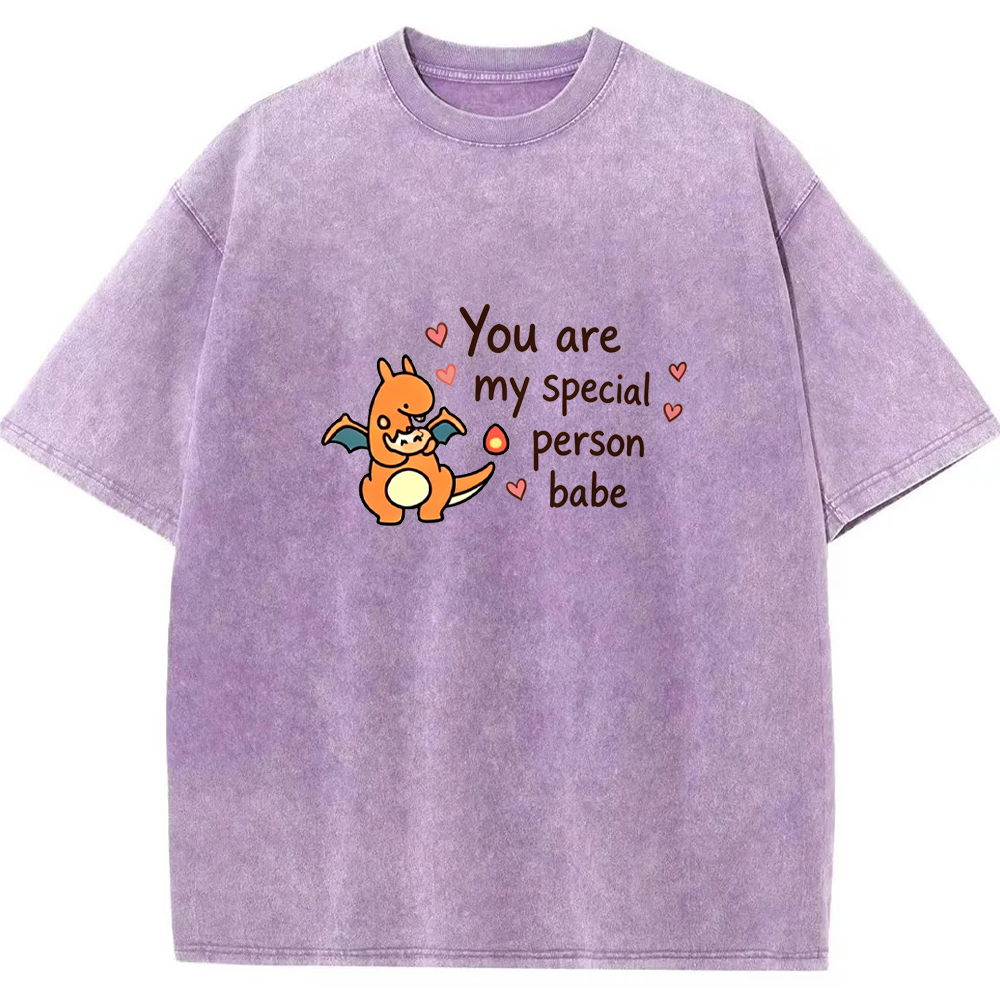 Parent & Kid You Are My Special Person Quote Custom Name EST. Year Vintage Washed T-Shirt | Pokemon Anime