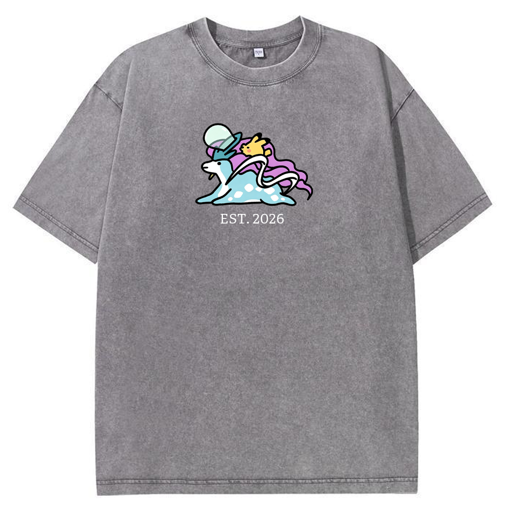 Cute Parent & Kid Quagsire Vintage Washed T-Shirt
