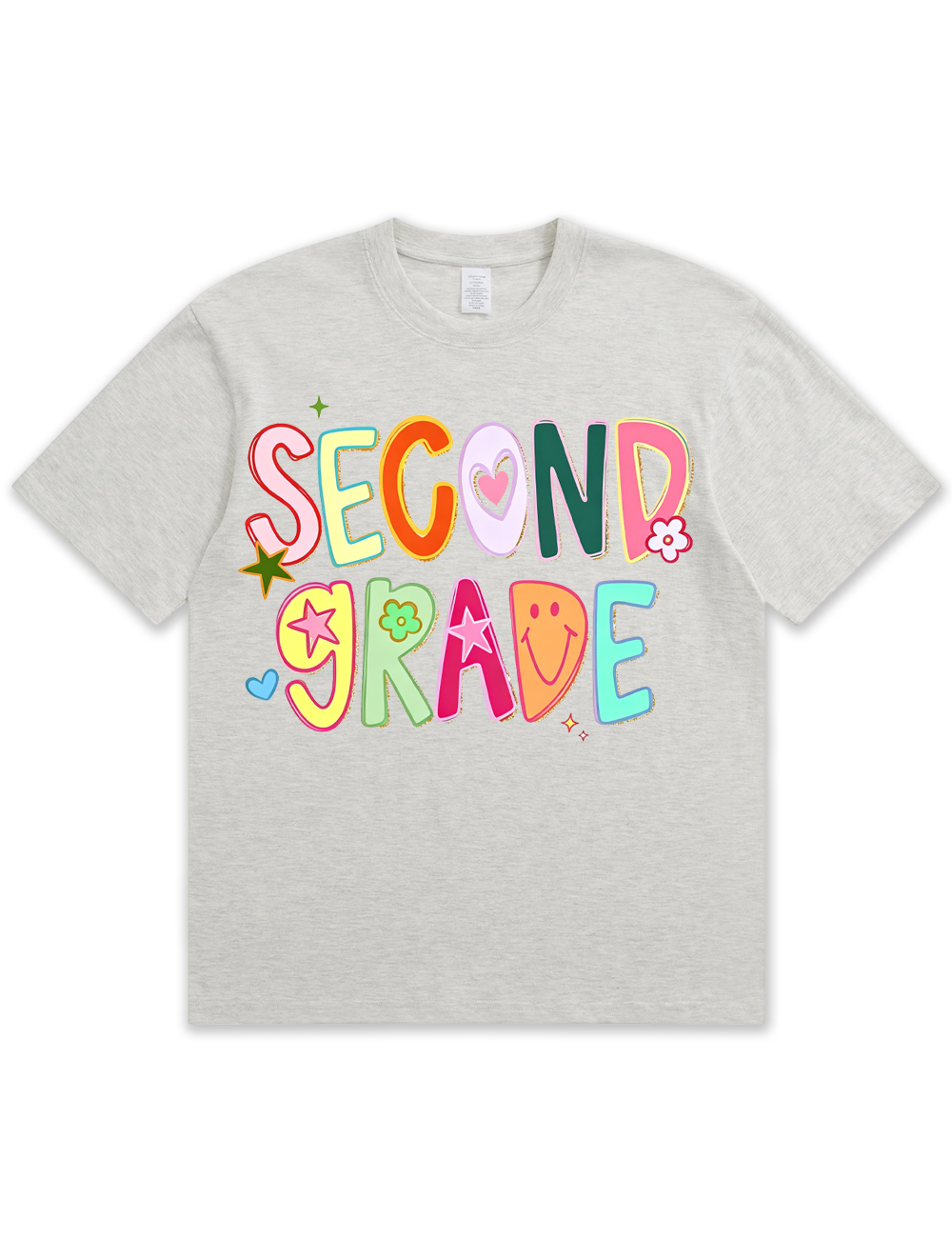 Preppy Hand Drawn Colorful Doodle Teacher Shirt