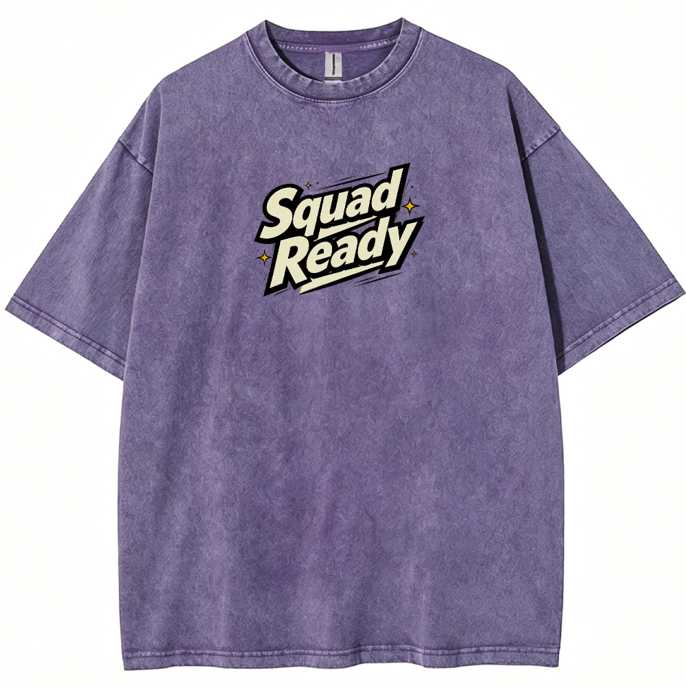 Squad Battle Pokemon Crew Front Back Dual Print Action Group Cartoon Tee