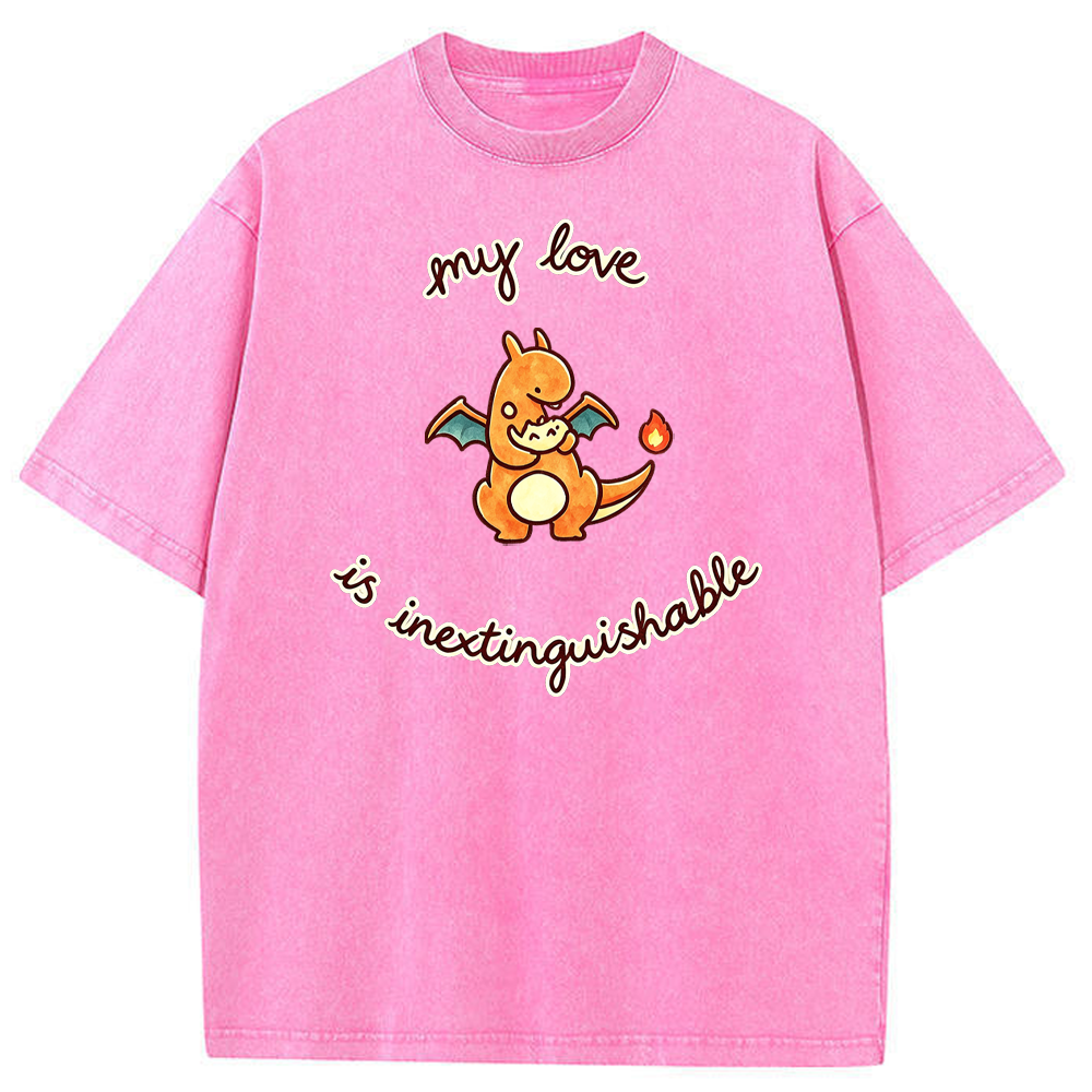 Inextinguishable Love Quote Vintage Washed T-Shirt