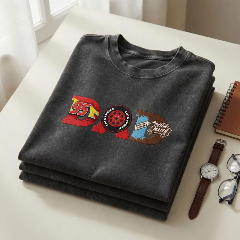 Embroidered DAD Lightning McQueen Shirt