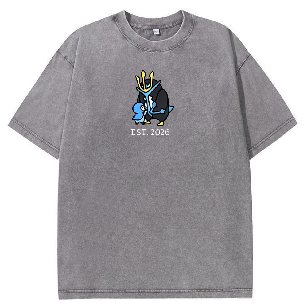 Cute Parent & Kid Empoleon Vintage Washed T-Shirt