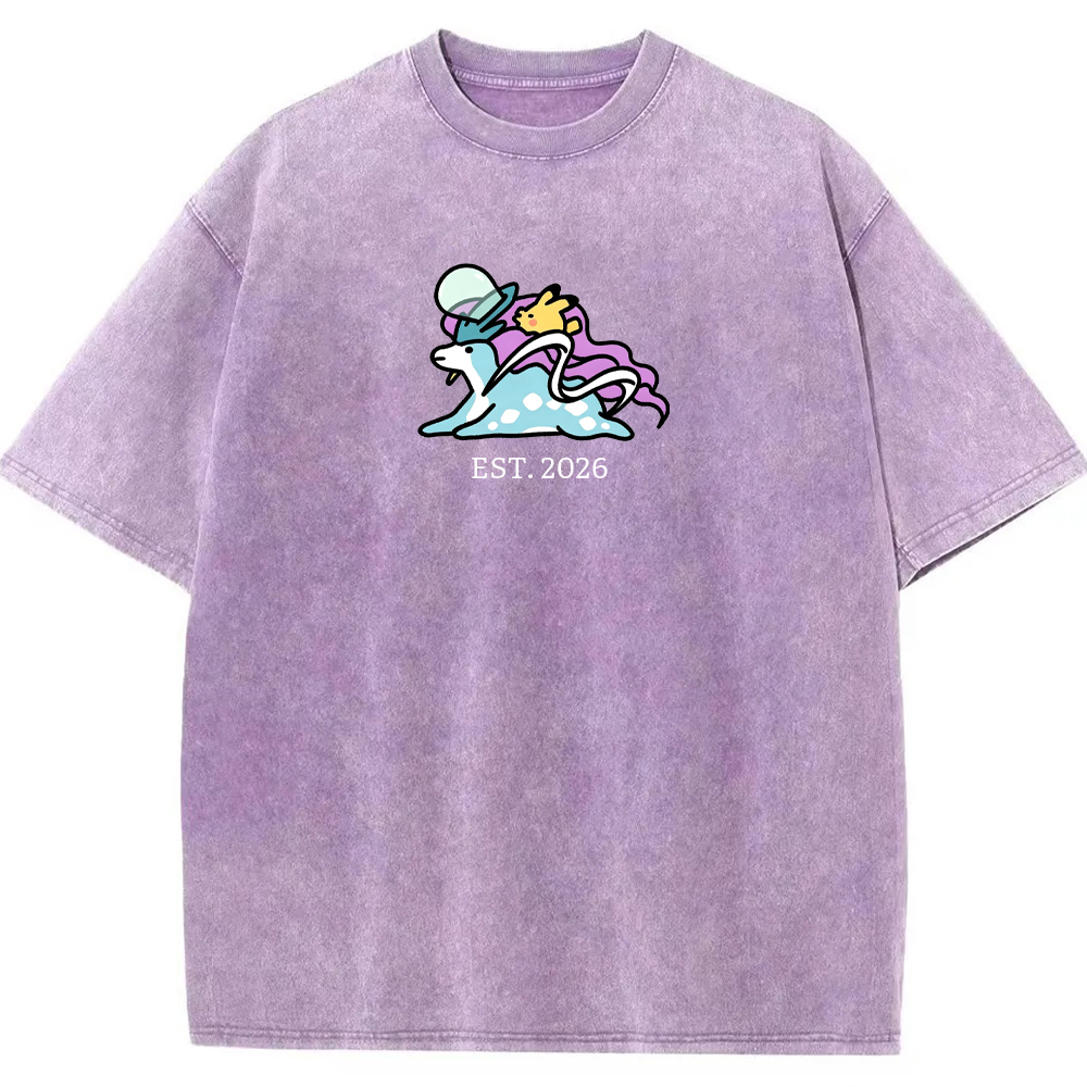 Cute Parent & Kid Quagsire Vintage Washed T-Shirt