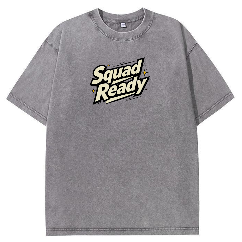Squad Battle Pokemon Crew Front Back Dual Print Action Group Cartoon Tee