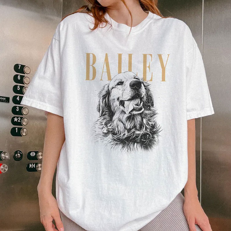 Custom Pet Photo And Name Shirt