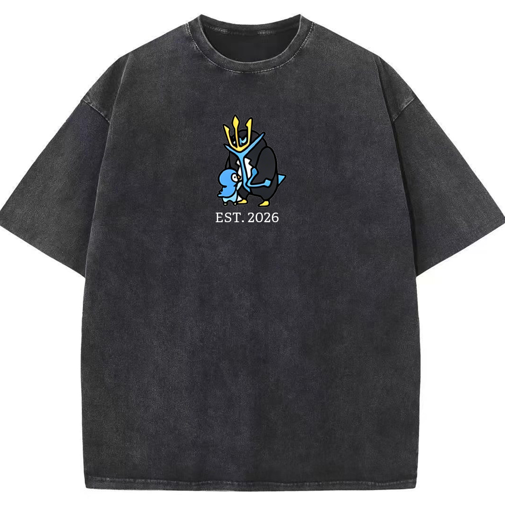 Cute Parent & Kid Empoleon Vintage Washed T-Shirt