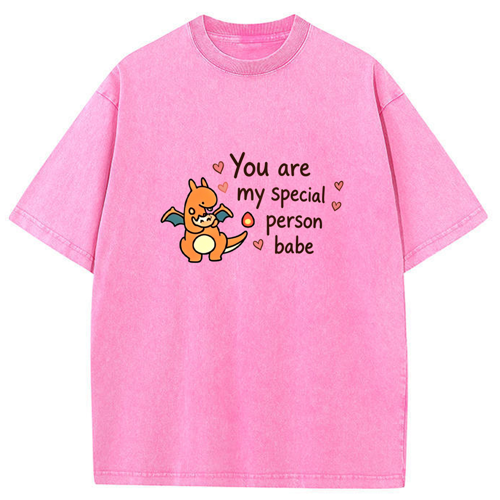 Parent & Kid You Are My Special Person Quote Custom Name EST. Year Vintage Washed T-Shirt | Pokemon Anime
