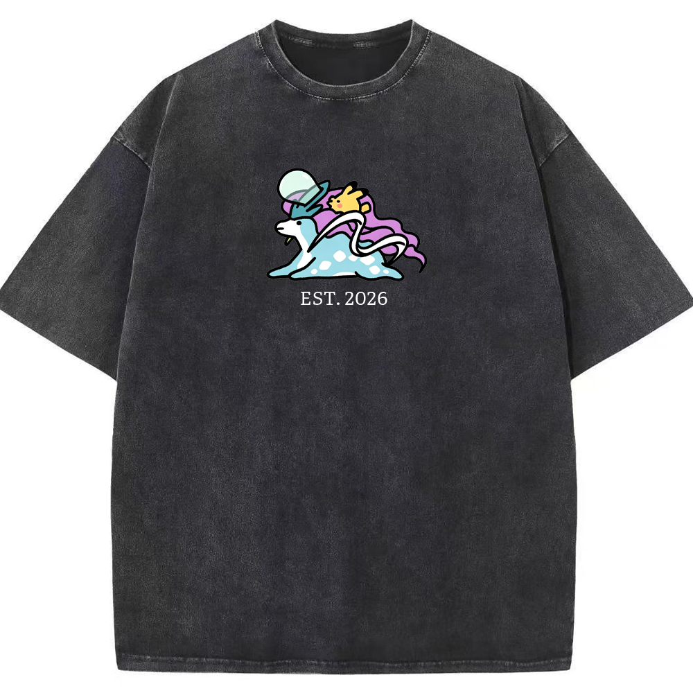 Cute Parent & Kid Quagsire Vintage Washed T-Shirt
