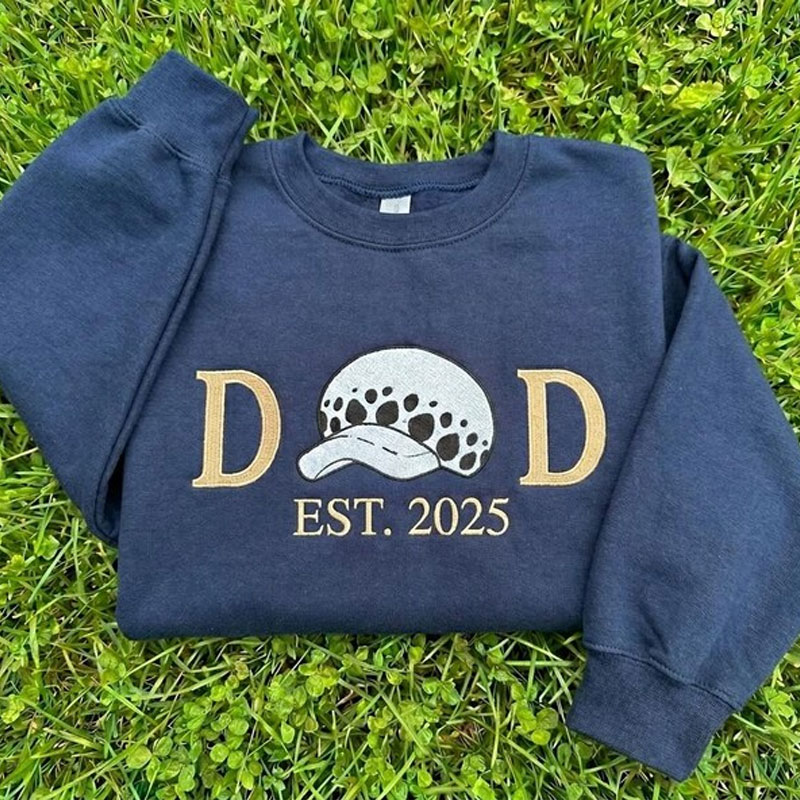 Custom Anime Dad Embroidered Sweatshirt