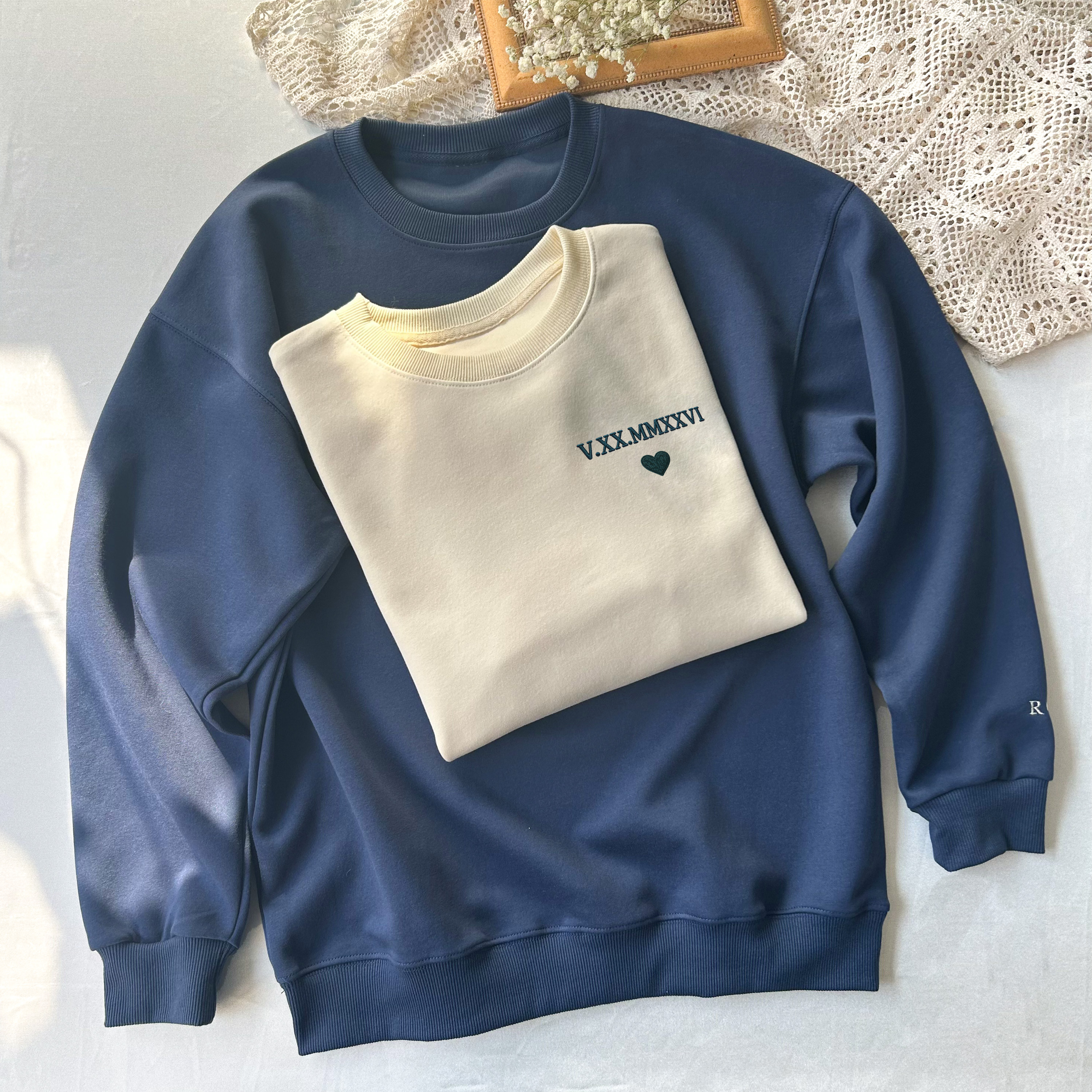 Personalized Roman Numeral Sweatshirt-Gift For Custom