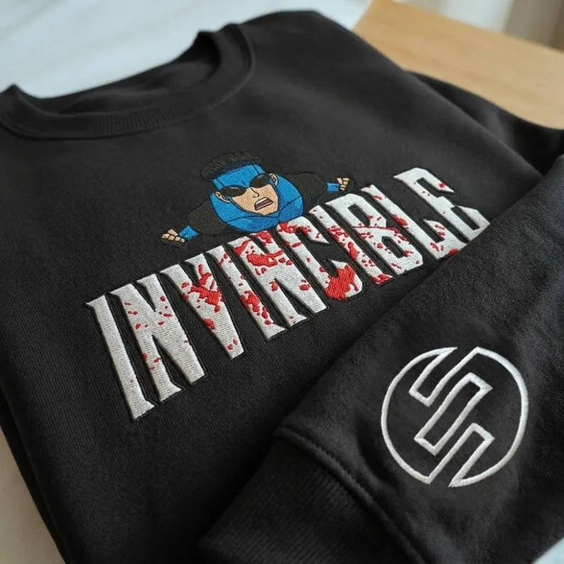 Invincble Mark Grason Comic Embroidered Sweatshirt