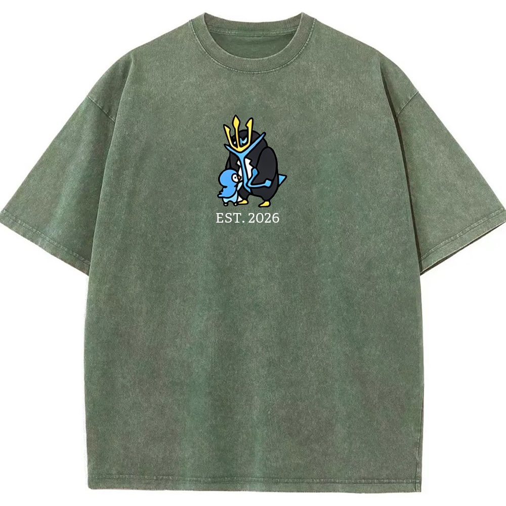 Cute Parent & Kid Empoleon Vintage Washed T-Shirt