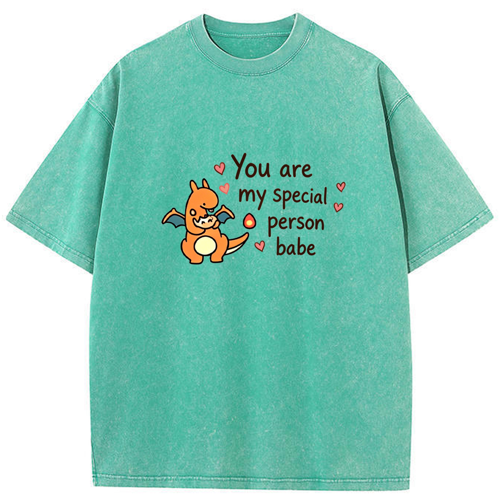 Parent & Kid You Are My Special Person Quote Custom Name EST. Year Vintage Washed T-Shirt | Pokemon Anime