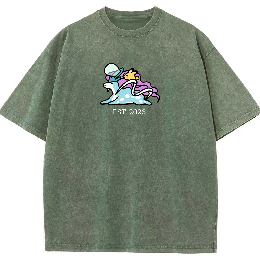 Cute Parent & Kid Quagsire Vintage Washed T-Shirt