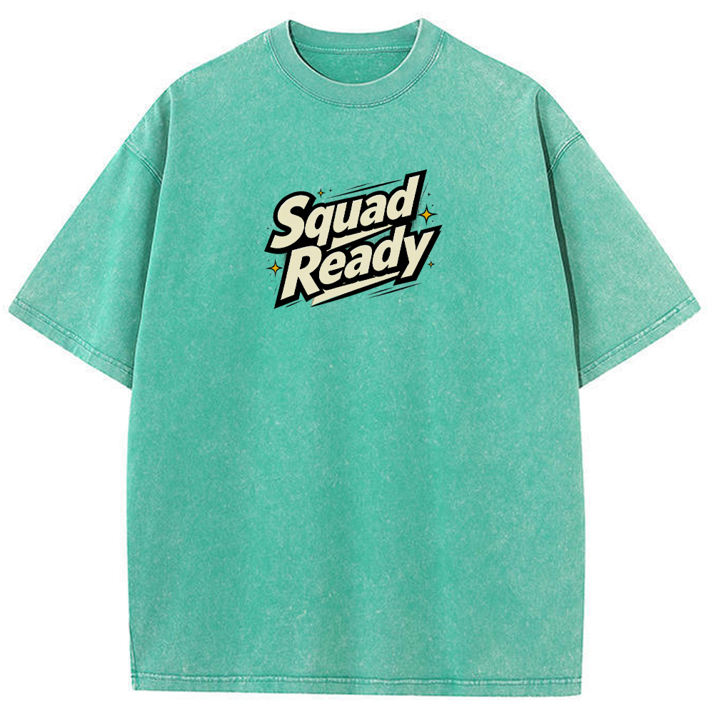 Squad Battle Pokemon Crew Front Back Dual Print Action Group Cartoon Tee