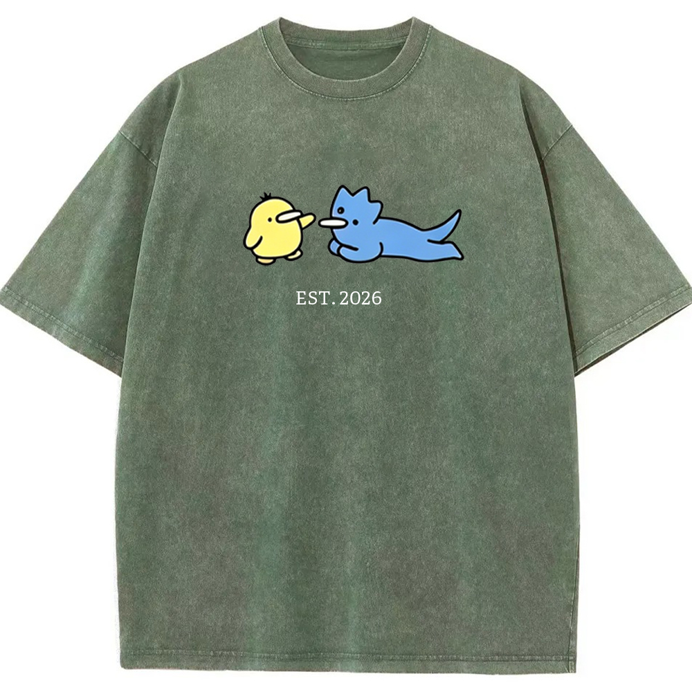 Cute Parent & Kid Remoraid Vintage Washed T-Shirt