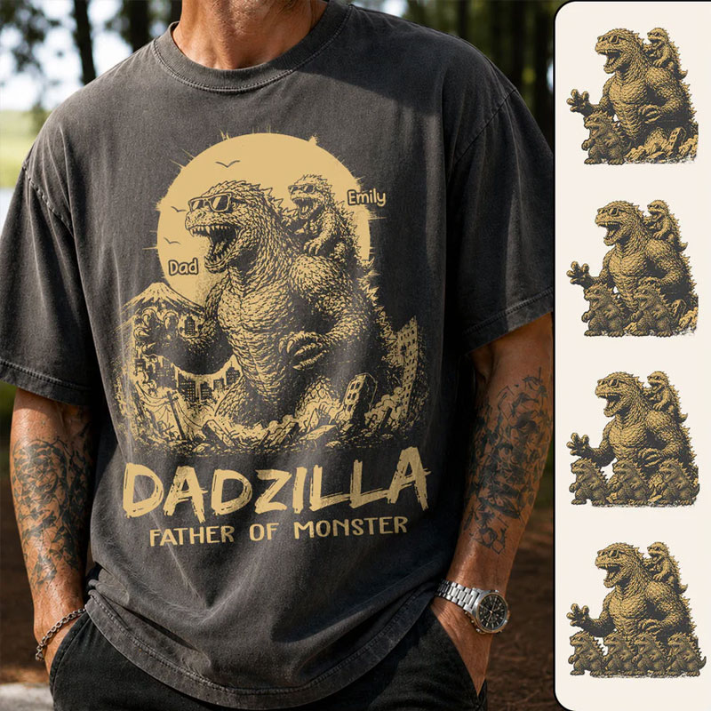 Dadzilla Father Of The Monsters Personalized Shirt Gift For Dad