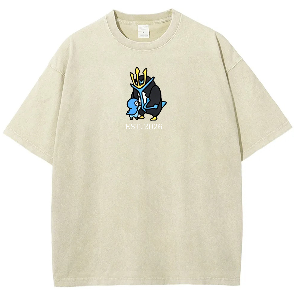 Cute Parent & Kid Empoleon Vintage Washed T-Shirt