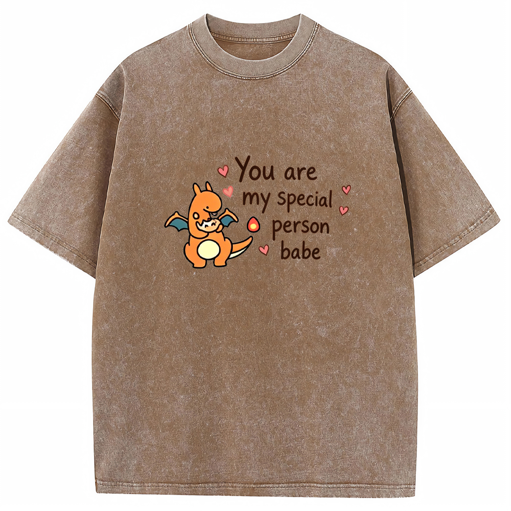 Parent & Kid You Are My Special Person Quote Custom Name EST. Year Vintage Washed T-Shirt | Pokemon Anime