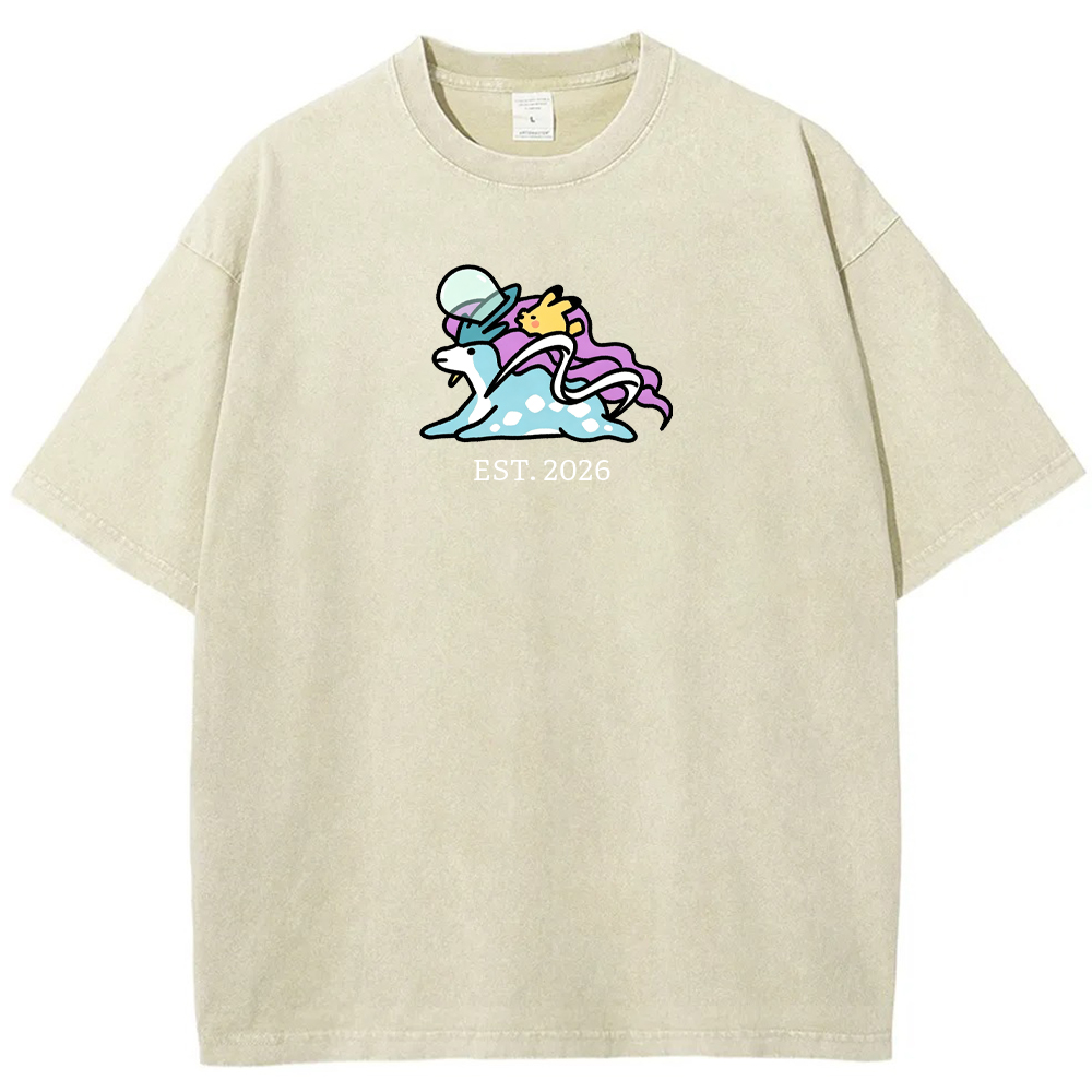 Cute Parent & Kid Quagsire Vintage Washed T-Shirt