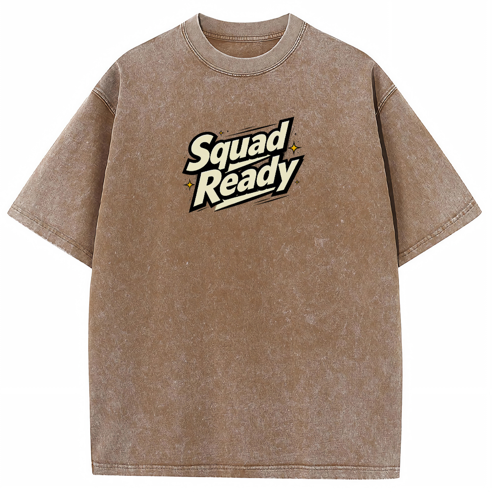Squad Battle Pokemon Crew Front Back Dual Print Action Group Cartoon Tee