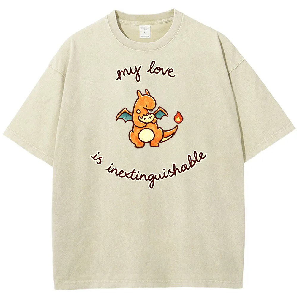 Inextinguishable Love Quote Vintage Washed T-Shirt