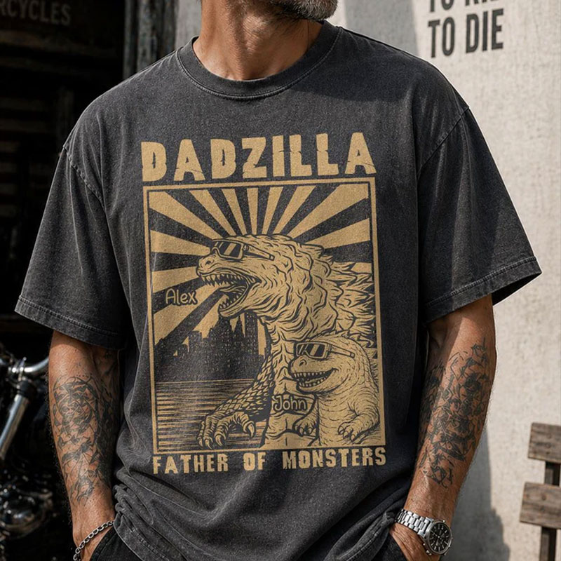 Dadzilla Father Of The Monsters Personalized Shirt Gift For Dad