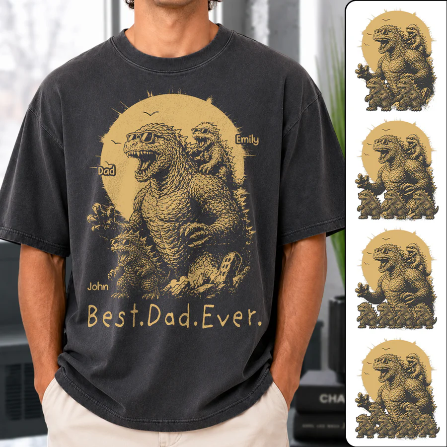 Dadzilla Father Of The Monsters Personalized Shirt Gift For Dad