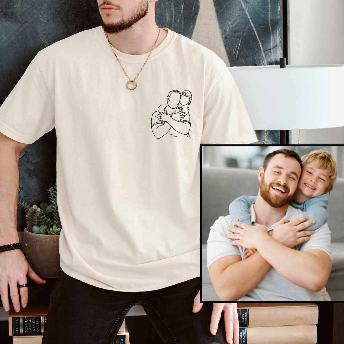 Dad and me-Custom Photo Shirt